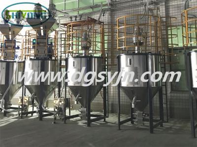 色母機集中混料及儲料罐